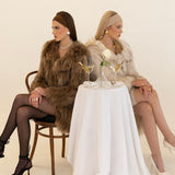 One More Dance Fur Coat in Natural