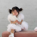 Emmi White Feather Bolero Snow