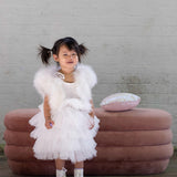 Emmi White Feather Bolero Snow