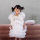 Emmi White Feather Bolero Snow