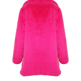 Luinluland X M&A Artificial Fur Coat in Neon Pink