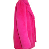 Luinluland X M&A Artificial Fur Coat in Neon Pink