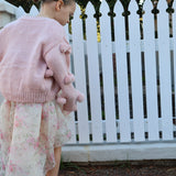 Masie Pom Pom Jumper For Girls in Dusty Pink
