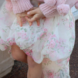 Masie Pom Pom Jumper For Girls in Dusty Pink