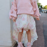 Masie Pom Pom Jumper For Girls in Dusty Pink
