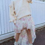 Masie Girls Pom Pom Sweater in Vanilla