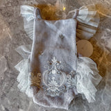 Ellie Newborn Romper & Bonnet in Dove - Mode & Affaire