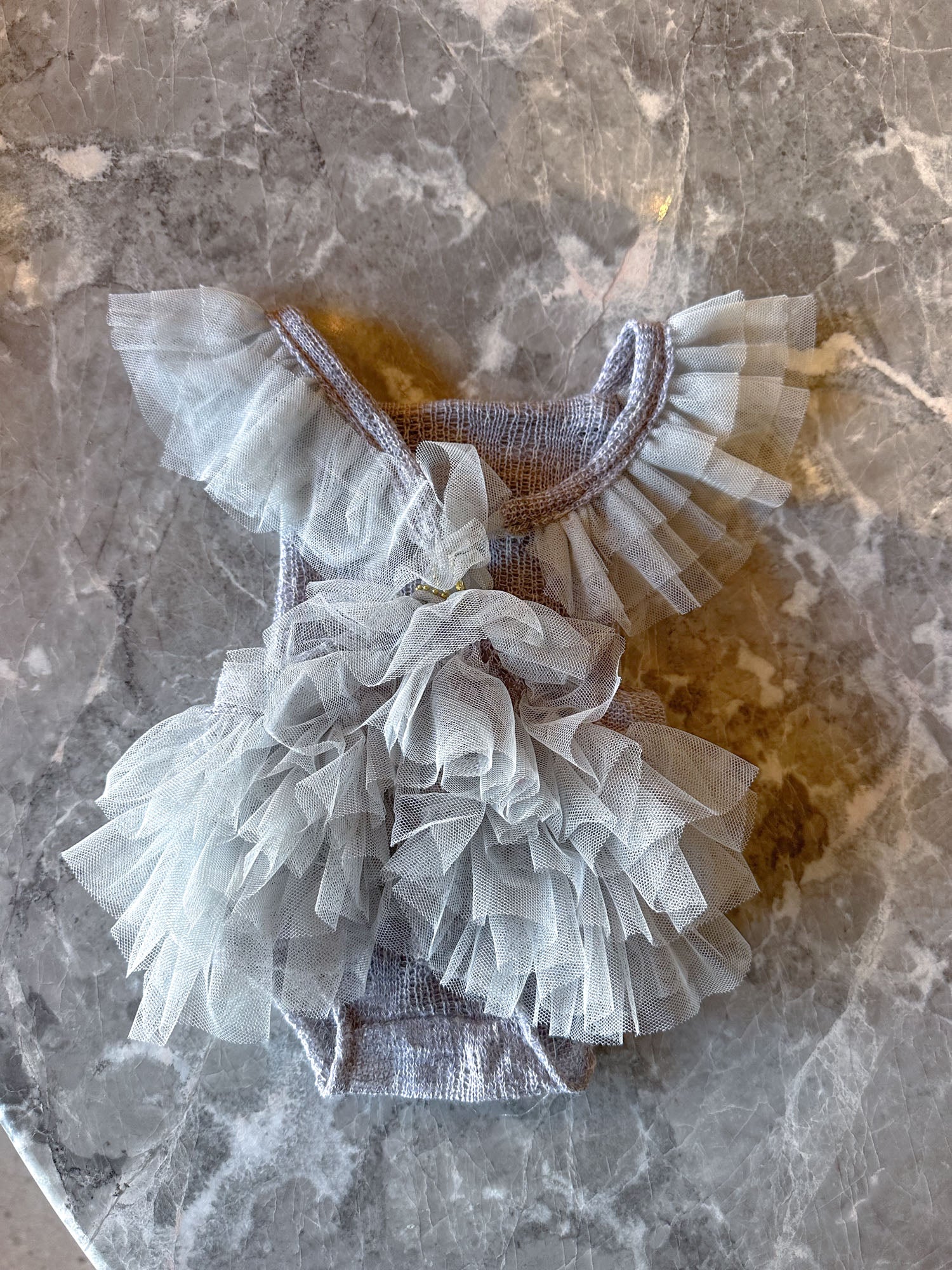 Ellie Newborn Romper & Bonnet in Dove - Mode & Affaire