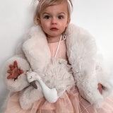 Mini Astrid Faux Coat in Snow - Mode & Affaire