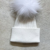 Kids Angora Beanie Snow - Mode & Affaire