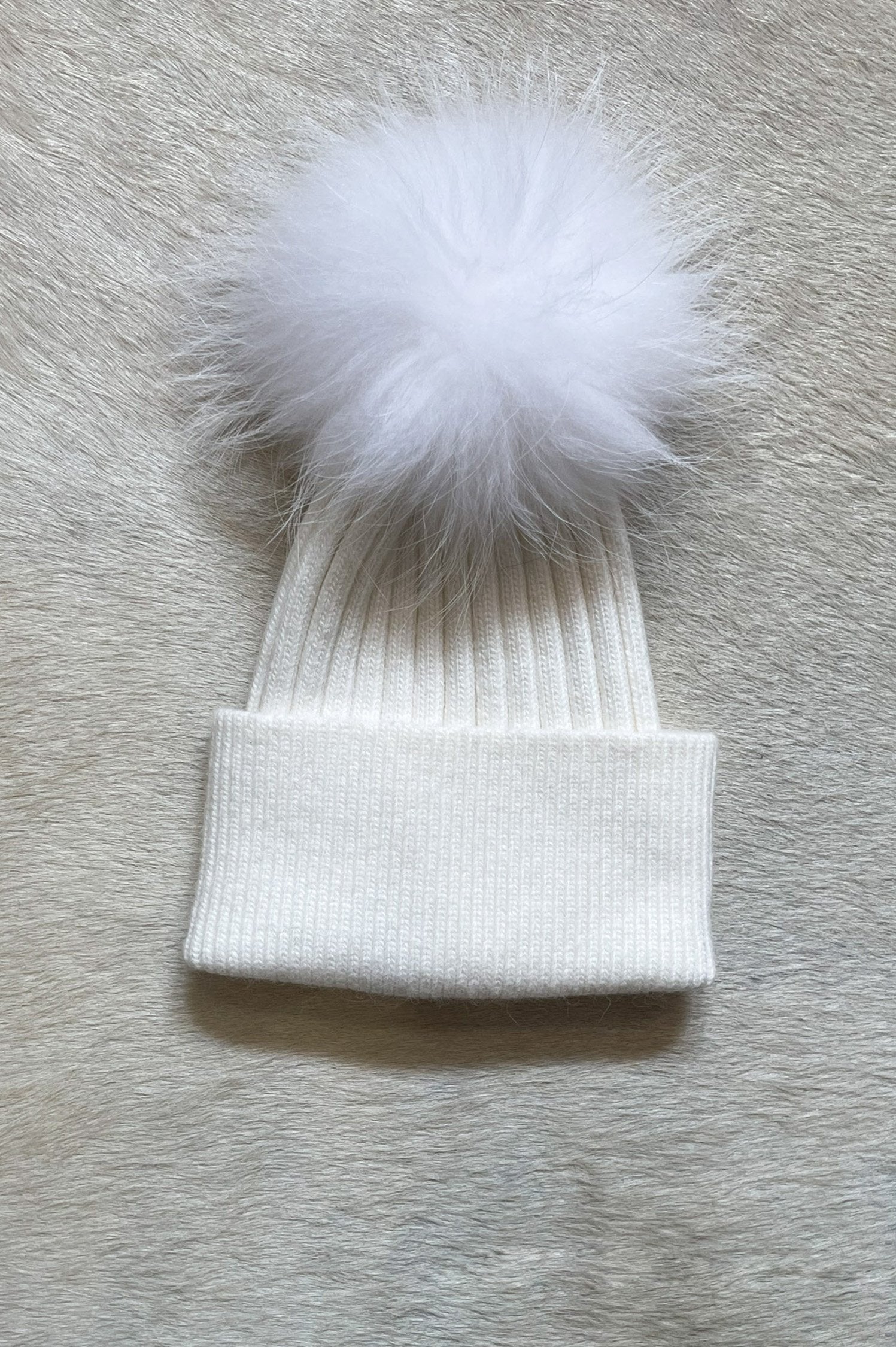 Kids Angora Beanie Snow - Mode & Affaire
