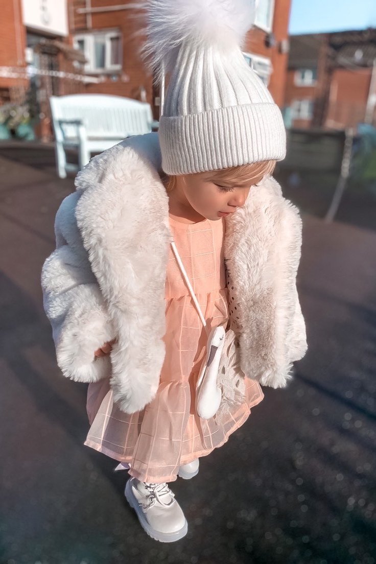 Kids Angora Beanie Snow - Mode & Affaire