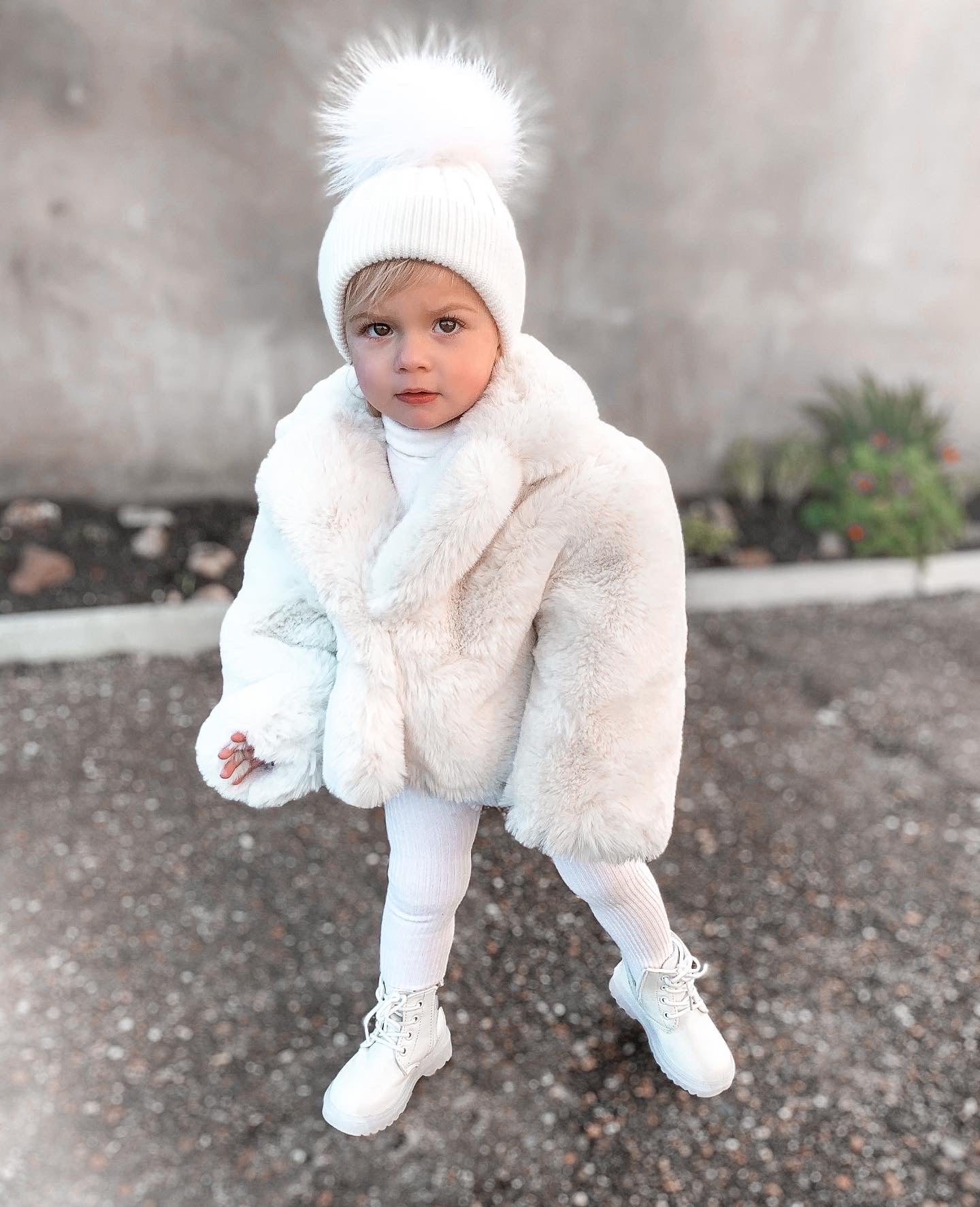 Kids Angora Beanie Snow - Mode & Affaire