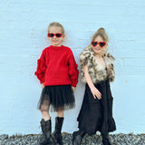 Kids Knee High Boots Onyx - Mode & Affaire