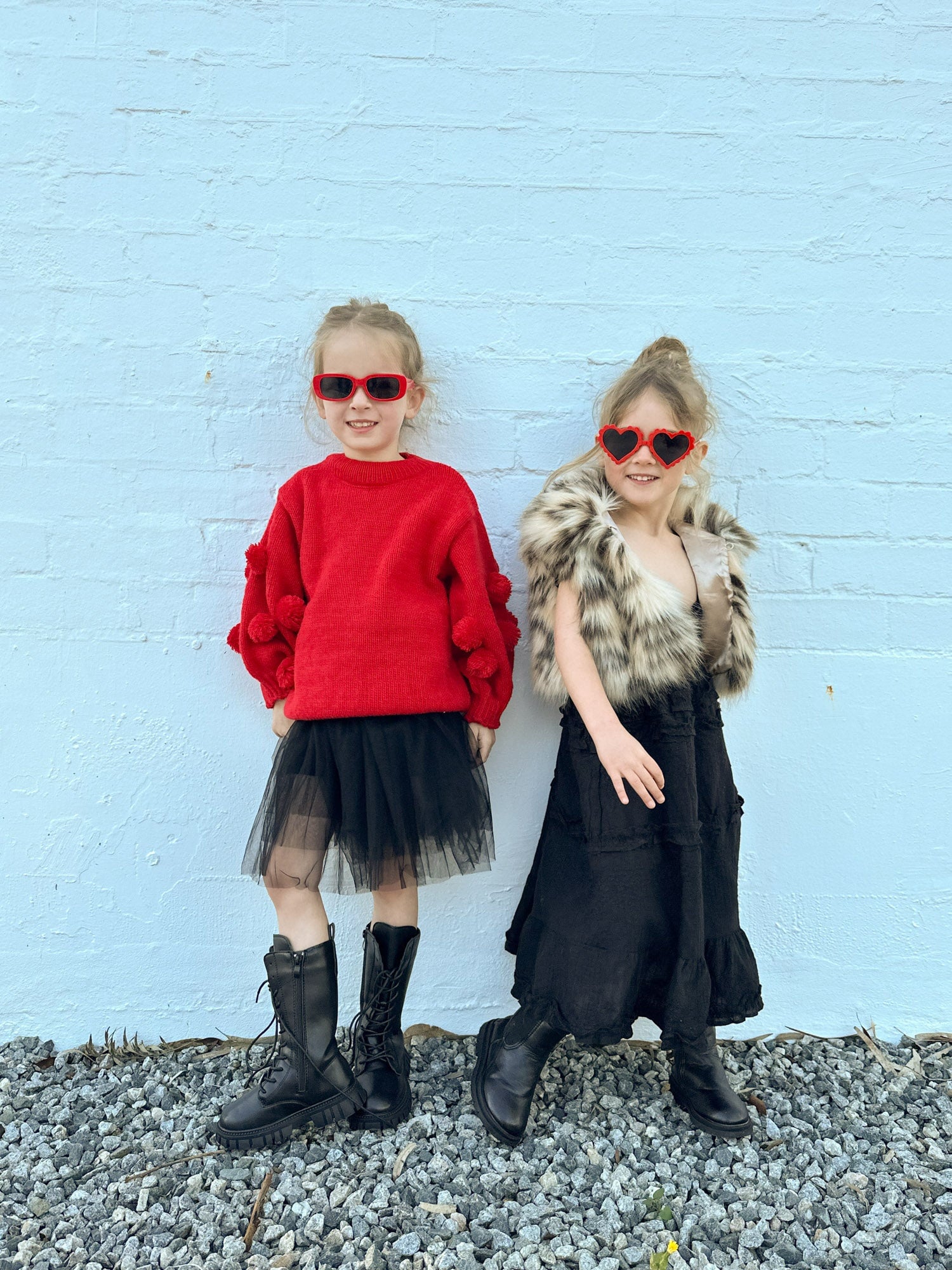 Kids Knee High Boots Onyx - Mode & Affaire