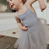 Tutu Singlet Dress in Dove Grey