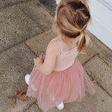 Tutu Singlet Dress in French Rose