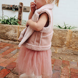 Lulu Biker Vest in Dusty Pink