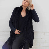 Collier Natural Fur Vest in Onyx - Mode & Affaire