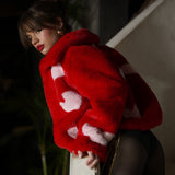 Queen Of Hearts Cropped Jacket Ruby