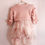 Pom Pom Sweater in Dusty Pink