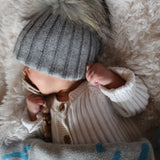 Baby Angora Beanie Silver Fox