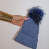 Angora Beanie Chambray