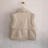 Lulu Biker Vest in Stone