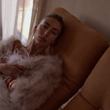 Plume Real Feather Jacket in Blush
