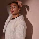 Macie Faux 3/4 Jacket in Snow