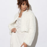 Macie Faux Jacket Long Sleeve in Snow