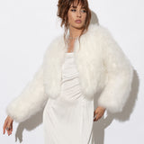 Valentina Feather Jacket Snow