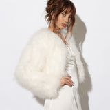 Valentina Feather Jacket Snow