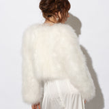 Valentina Feather Jacket Snow