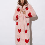 Queen Of Hearts Faux Coat