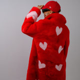 Queen Of Hearts Faux Coat Reverse