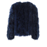 Saville Marabou Jacket Navy