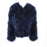 Saville Marabou Jacket Navy