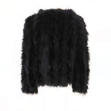 Saville Marabou Jacket Onyx