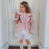 Lulu Biker Jacket in Dusty Pink