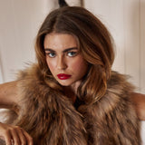 Sylvie Fur Vest in Natural