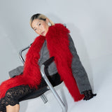 Manhattan Scarf in Ruby