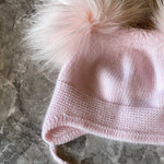 Double Pom Pom Beanie in Peony - Mode & Affaire