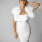 Plume Bridesmaid Bolero in Snow - Mode & Affaire