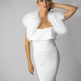 Plume Bridesmaid Bolero in Snow - Mode & Affaire