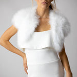 Plume Bridesmaid Bolero in Snow - Mode & Affaire