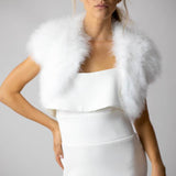 Plume Bridesmaid Bolero in Snow - Mode & Affaire
