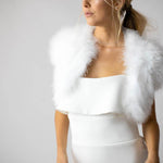 Plume Bridesmaid Bolero in Snow - Mode & Affaire