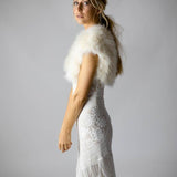 Plume Champagne Feather Bolero - Mode & Affaire