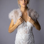 Plume Blush Feather Bolero - Mode & Affaire